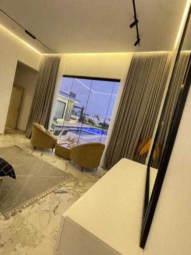 Χώρος καθιστικού στο شاليه هوانا