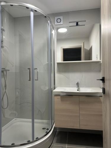 Koupelna v ubytování Apartma Center Ljutomer