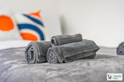 Ένα ή περισσότερα κρεβάτια σε δωμάτιο στο Heather's House