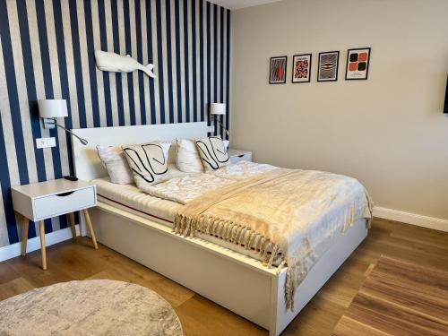 Postel nebo postele na pokoji v ubytování Salzwasser