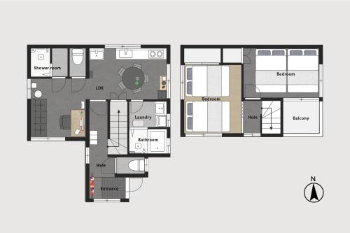 Grundriss der Unterkunft ミラージュ宿 2025年5月オープン 京都芸術 1軒家貸切