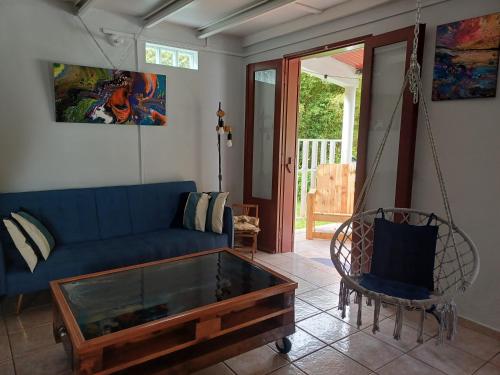 Posezení v ubytování Chalet Little Zion au Domaine de Baradoz