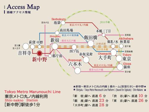 Shinjuku 5 min, Shin-Nakano Station 1 min walk, Room 201
