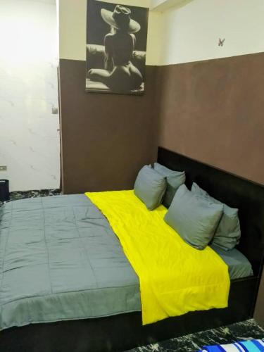 Ένα ή περισσότερα κρεβάτια σε δωμάτιο στο Short let apartments Lekki Ajah Lagos