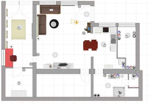 planta de un baño con aseo en Peter Minuit - R36, en Wesel