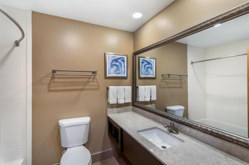 a bathroom with a sink and a mirror at Best Western Plus Madison in Madison