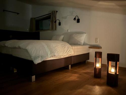 Postel nebo postele na pokoji v ubytování Le Marzelheide 2