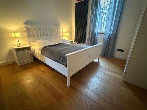 Postel nebo postele na pokoji v ubytování Rosenbalkon