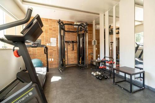 Fitness centrum a/nebo fitness zařízení v ubytování Apart hotel com vista a 300 mts das praias Ipanema - Copacabana - Arpoador