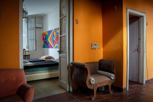 Χώρος καθιστικού στο Hostal Villa Verde