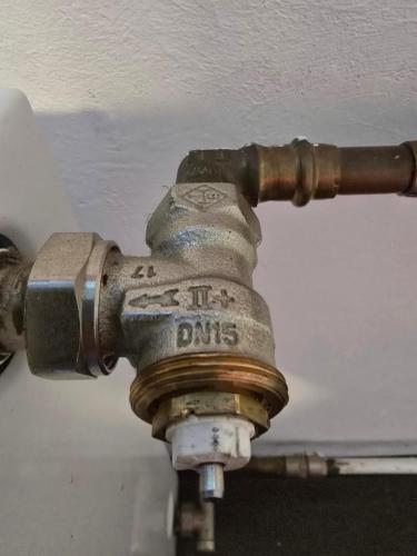 una boca de incendios con la palabra eneldo escrita. en Luxury Stay Hannover, en Hannover