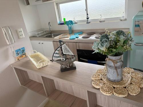 Η κουζίνα ή μικρή κουζίνα στο El depa de la reina