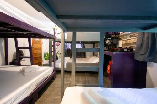 a room with two bunk beds in a room at BABOSAM Hotel in Boracay
