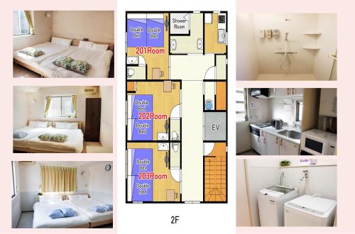 Koupelna v ubytování SAKURASAKUHotel 大人数 familyStayOK nearUSJ,Namba&Osaka