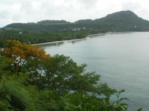 a view of a body of water with trees at Posada Miss Portia in Providencia
