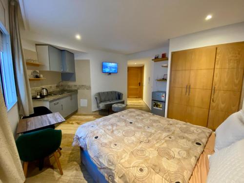 Ένα ή περισσότερα κρεβάτια σε δωμάτιο στο Social apartment