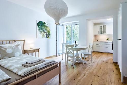 Postel nebo postele na pokoji v ubytování Ferienwohnung in Schlanders