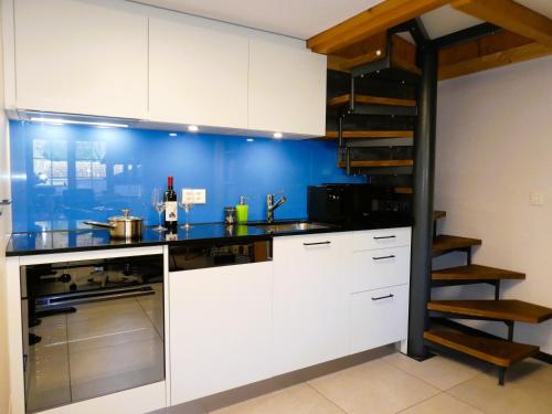 Kuchyň nebo kuchyňský kout v ubytování Apartment Steini since 1574