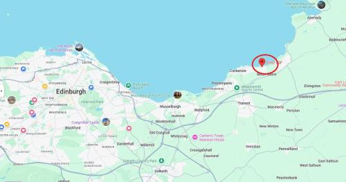 a map of ireland with a red marker at Seton Sands-3 Bed Static Caravan in Port Seton