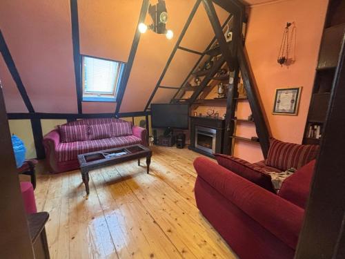 Χώρος καθιστικού στο Apartman u Jevrejskoj