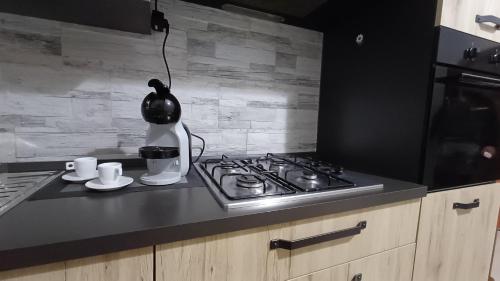 Kuchyň nebo kuchyňský kout v ubytování S'apposentu 'e Santa Ruche