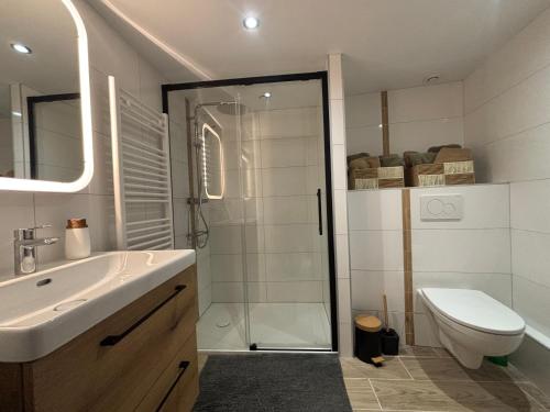 Koupelna v ubytování Le Merisier