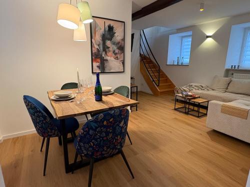 Un lugar para sentarse en Ferienwohnung Sieburg