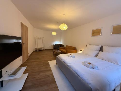 Postel nebo postele na pokoji v ubytování Apartment in Straubing