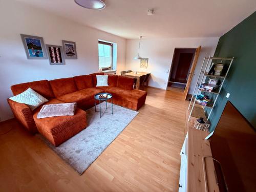 TV a/nebo společenská místnost v ubytování Ferienwohnung Urlaubskönner - Chiemgaukarte