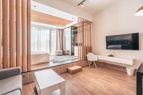 TV tai viihdekeskus majoituspaikassa Probar Suites Punta Cana