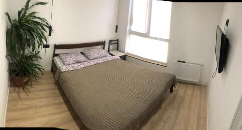 Ένα ή περισσότερα κρεβάτια σε δωμάτιο στο Затишна квартира поблизу автовокзалу та неподалік центру