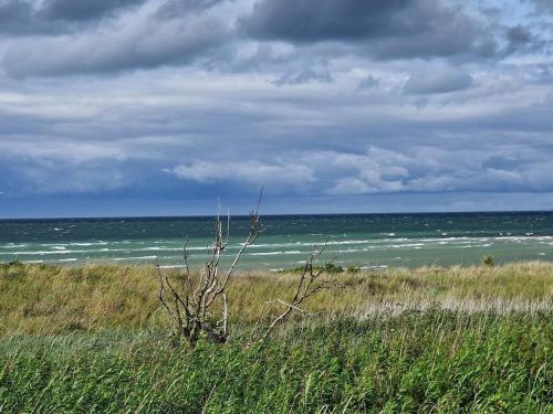 a view of the ocean from the beach at 6 person holiday home in Glesborg-By Traum in Fjellerup