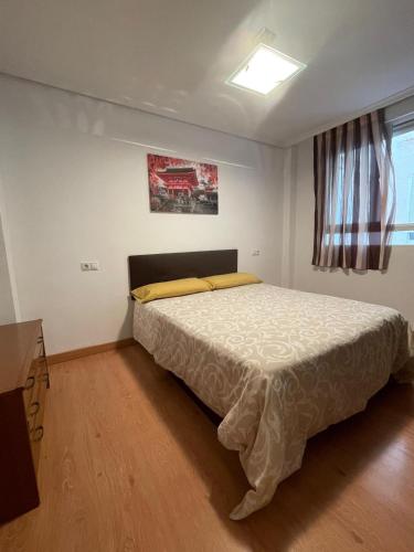 a bedroom with a large bed in a room at Apartamento céntrico in Elche