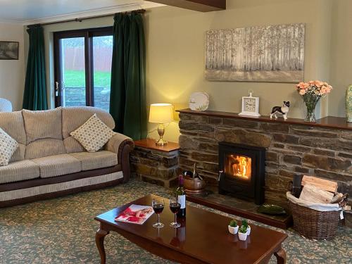 Posezení v ubytování Hayscastle Farmhouse