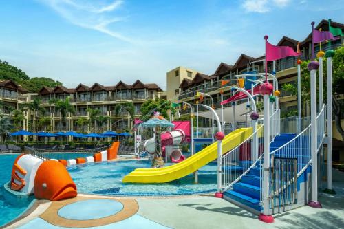 a water park with a slide and a playground at Phuket Marriott Resort & Spa, Merlin Beach in Patong Beach