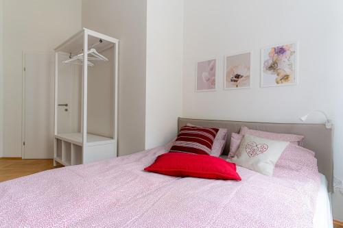 Ένα ή περισσότερα κρεβάτια σε δωμάτιο στο Marschallgasse Top 5