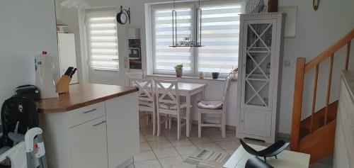 Η κουζίνα ή μικρή κουζίνα στο Urlaub an der Müritz