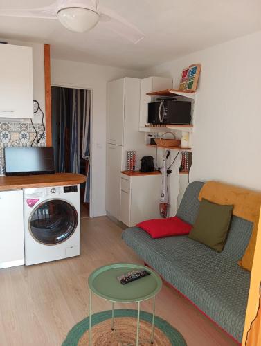 Η κουζίνα ή μικρή κουζίνα στο Entre Mer et Étang