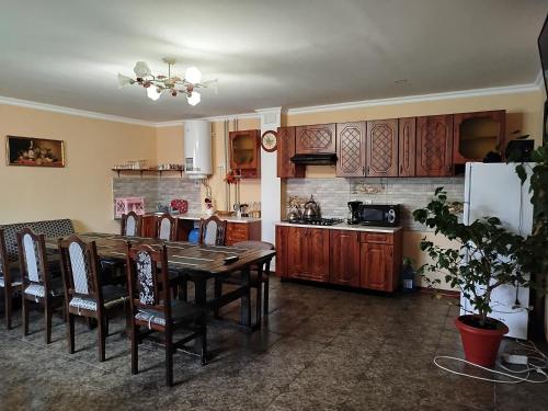 Kuchyň nebo kuchyňský kout v ubytování Чистий Спокій