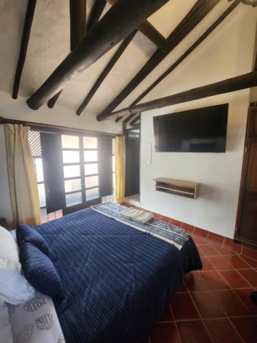 Μια τηλεόραση ή/και κέντρο ψυχαγωγίας στο Hotel Posada SantaMaria Villa de Leyva