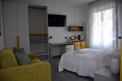 Postel nebo postele na pokoji v ubytování Il Girasole - Comfort room stazione Legnano