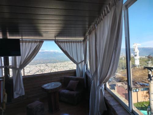 Χώρος καθιστικού στο Hospedaje Mágico Arcángel