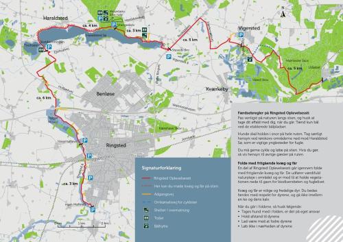 a map of the proposed improvements to the park at Stone house with direct access to Haraldsted Lake in Ringsted