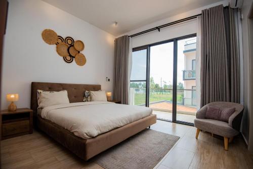 Ένα ή περισσότερα κρεβάτια σε δωμάτιο στο Luxury Apartment with a View