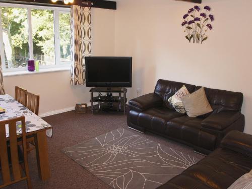 SwimbridgeにあるKingfisher - 30788のリビングルーム(革張りのソファ、薄型テレビ付)