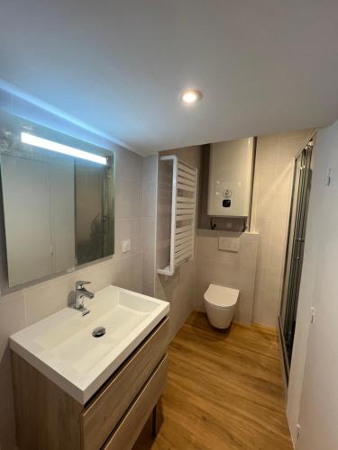 Koupelna v ubytování Le Chapelier