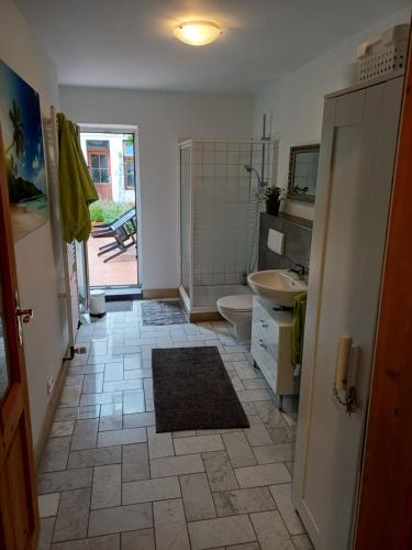 Koupelna v ubytování Casa Feliz