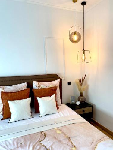 Postel nebo postele na pokoji v ubytování Appartement charmant au cœur de Périgueux