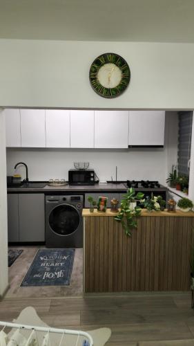 Kuchyň nebo kuchyňský kout v ubytování Solea Residence