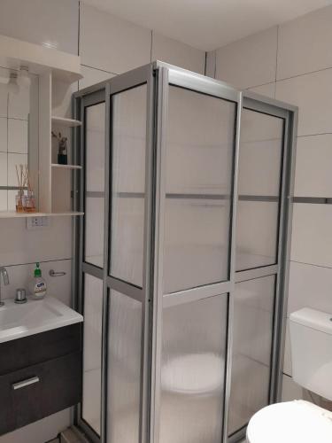 Koupelna v ubytování Amigsa